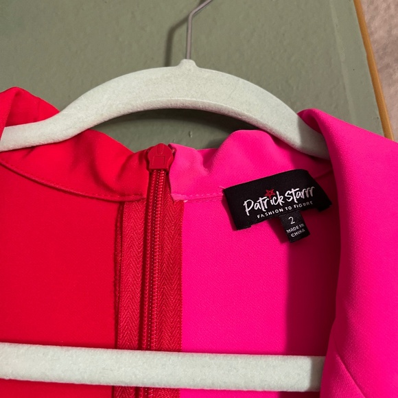 Fashion to Figure: Patrick Starr Collection Red and Pink Jumpsuit Size 2 - Picture 5 of 10